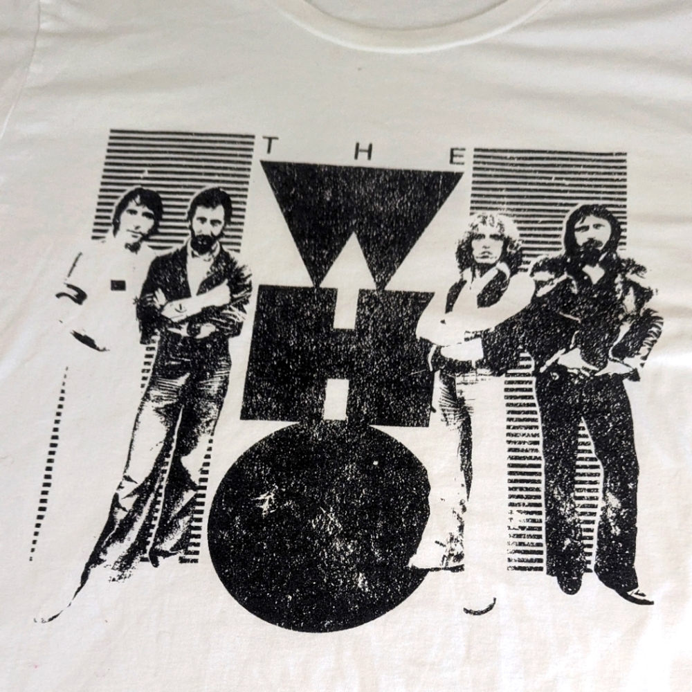The Who Featuring Band Members Standing By the Group's Logo Who Are You?…